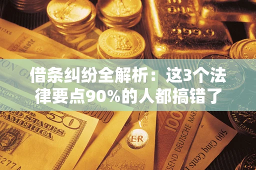 北京借条纠纷全解析：这3个法律要点90%的人都搞错了