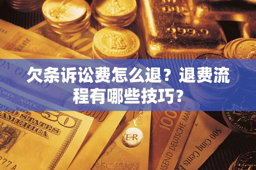 北京欠条诉讼费怎么退？退费流程有哪些技巧？