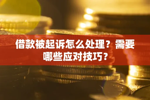 北京借款被起诉怎么处理？需要哪些应对技巧？