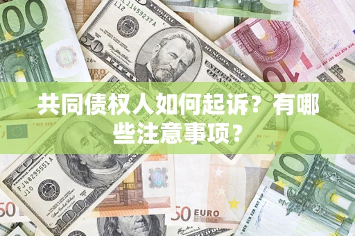 北京共同债权人如何起诉？有哪些注意事项？